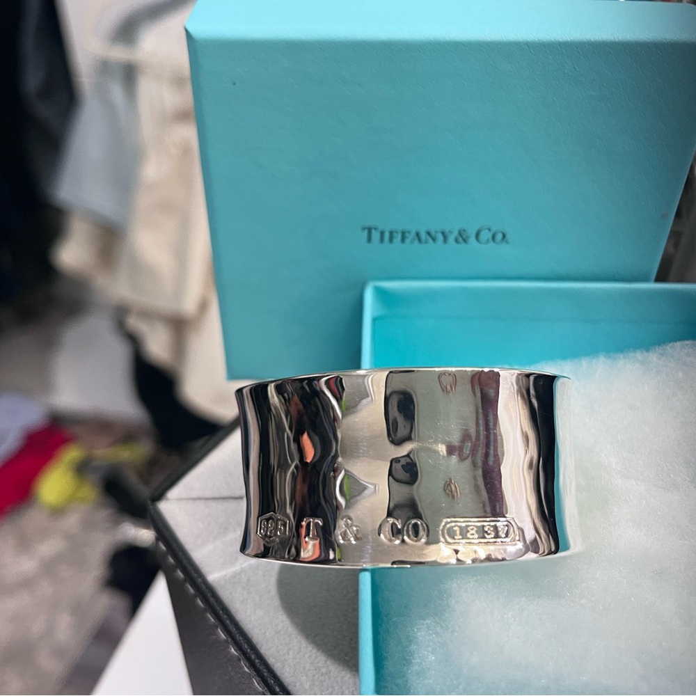 Tiffany & Co. Polished Sterling Silver Wide Cuff Bracelet